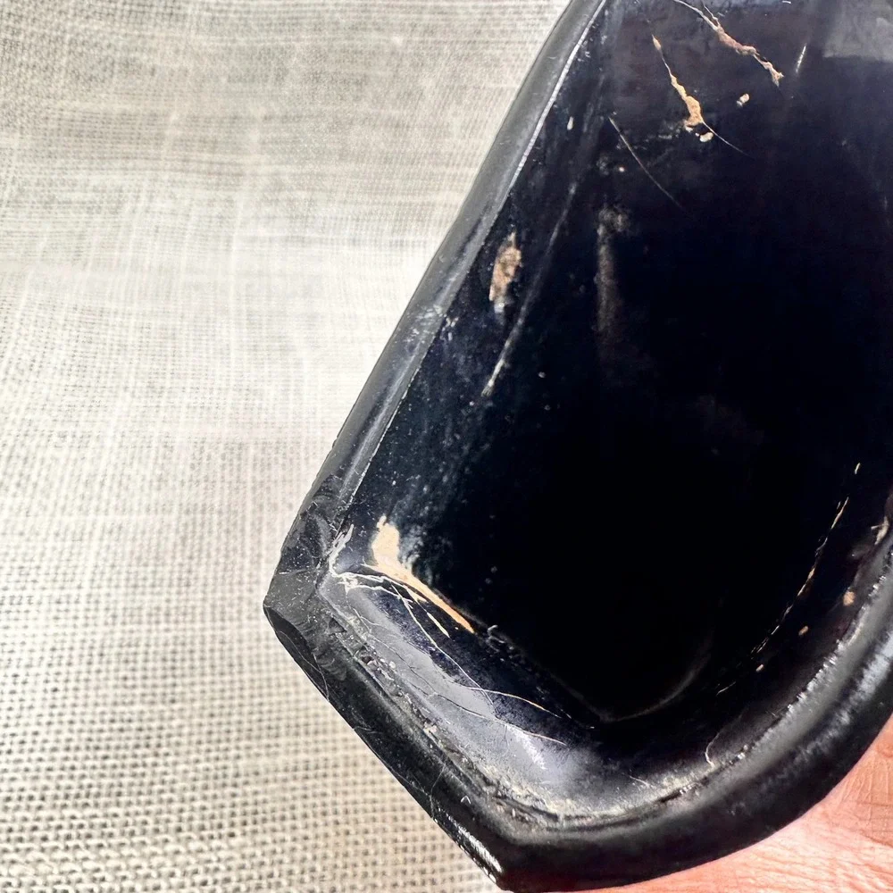 Art Deco Black READ Amethyst Glass Wall Pocket Imperial Glass 1930s 1940s VTG